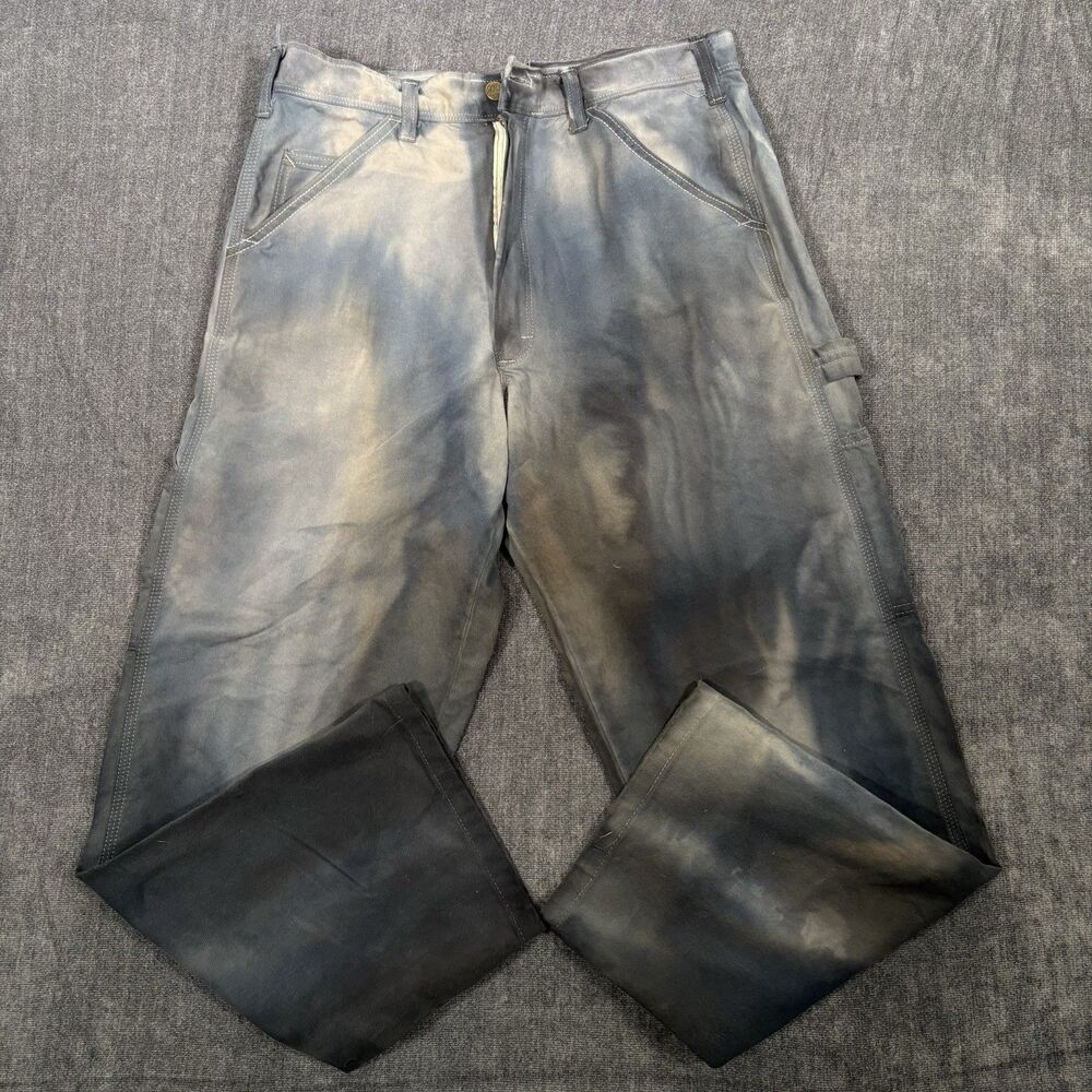 Stan Ray USA Made Carpenter Pants Mens 32x30 NWT Blue Tie Dye Painter Workwear